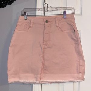Pink Jean Skirt
